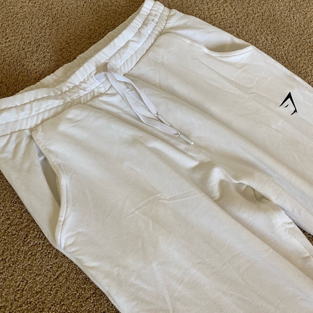 Gymshark Pippa Training Joggers, Color: WHITE, Size: SMALL